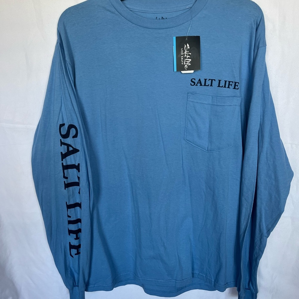 Salt Life Men's Blue Long Sleeve Tee NWT